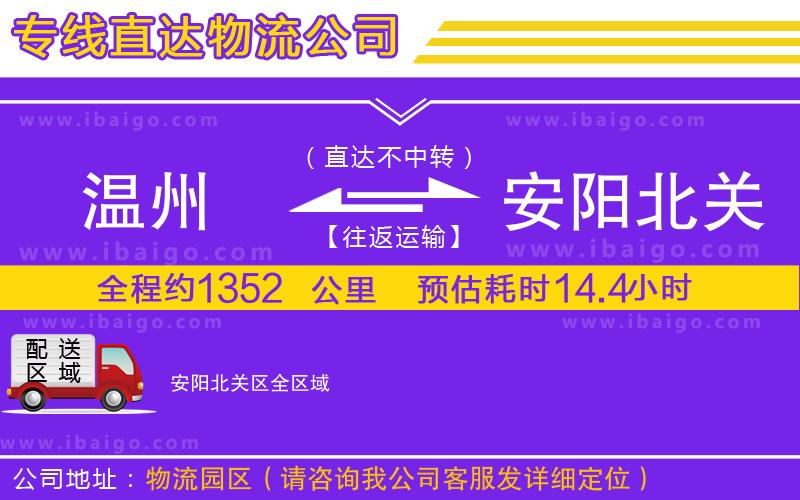 溫州到安陽北關(guān)區(qū)貨運(yùn)專線