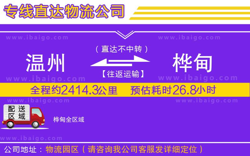 溫州到樺甸貨運(yùn)專線