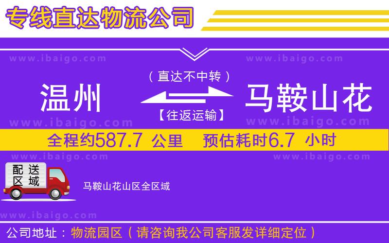 溫州到馬鞍山花山區(qū)物流專線
