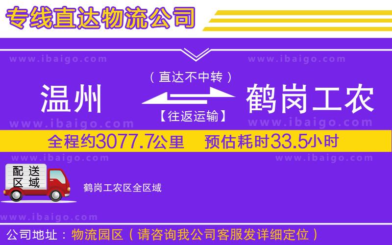 溫州到鶴崗工農區(qū)物流專線