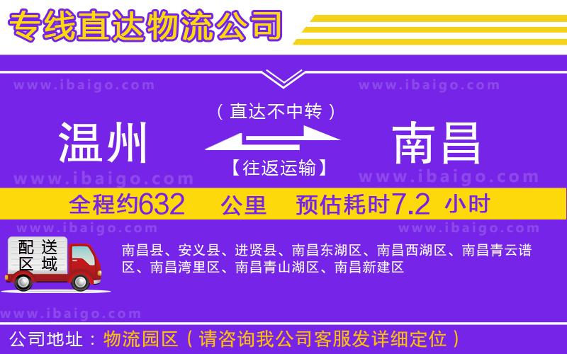 溫州到南昌貨運(yùn)專線