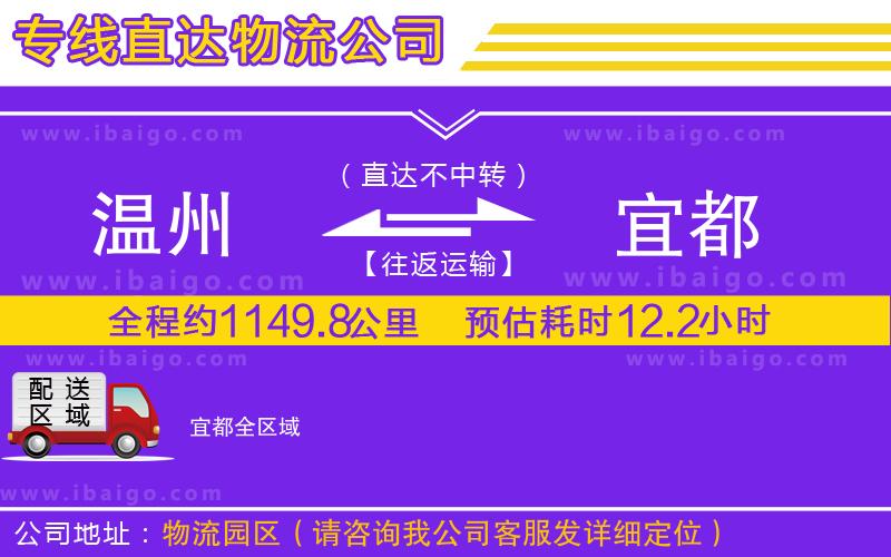 溫州到宜都貨運專線