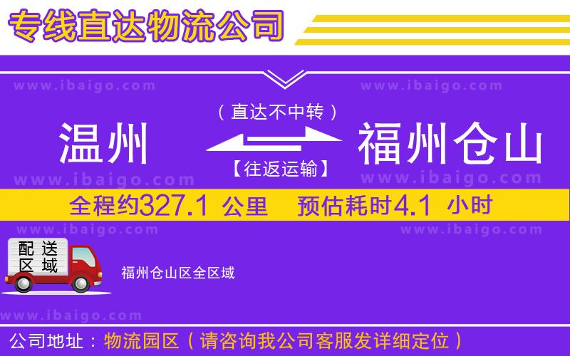 溫州到福州倉山區(qū)貨運專線