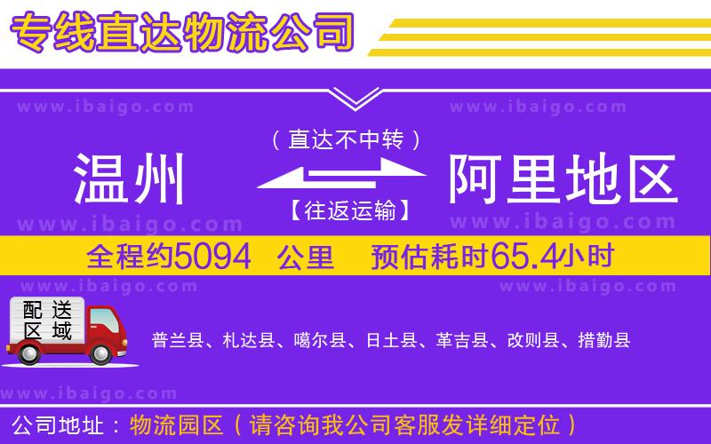 溫州到阿里地區(qū)貨運(yùn)公司