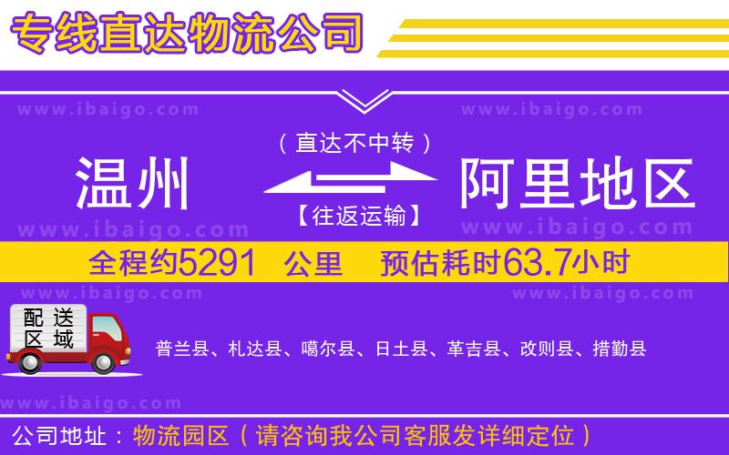 溫州到阿里地區(qū)貨運